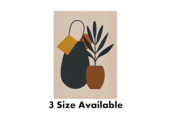 Download Modern Vase &amp; Plant Embroidery Art - Modern Collection