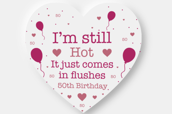 Download Fifty &amp; Fearless Heart Gift for Mum - Gift for mum Collection