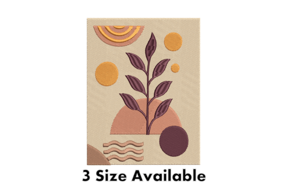 Download Modern Abstract Plant Embroidery - Modern Collection