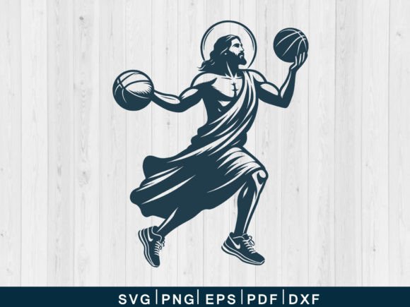 Download Jesus Playing Basketball Svg Vector File - Vector file Collection