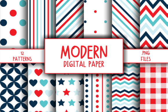 Download Modern Pattern Digital Paper - Modern Collection