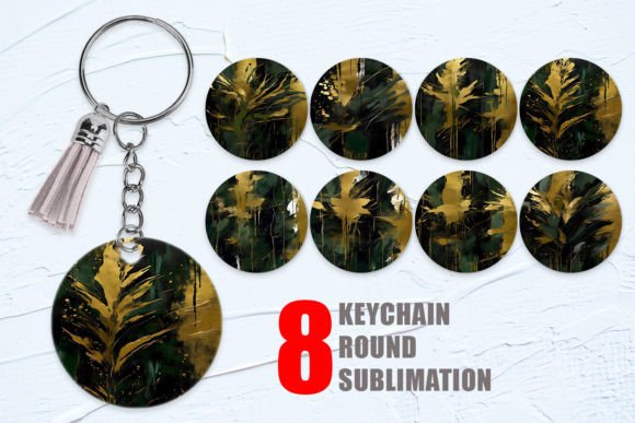 Download Keychain Contemporary Art Dark Moss - Contemporary art Collection