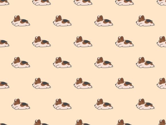 Download Dog Corgi Pet Seamless Modern Pattern - Modern Collection