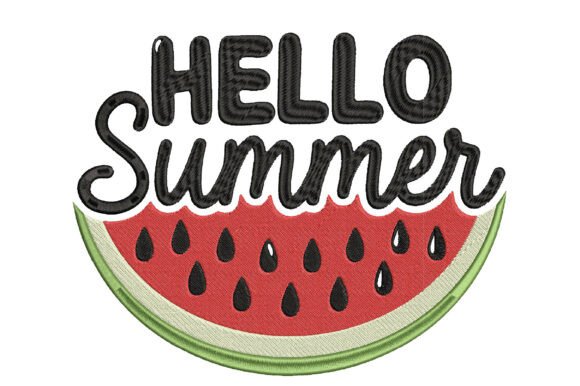 Download Hello Summer Embroidery Design - Summer embroidery Collection