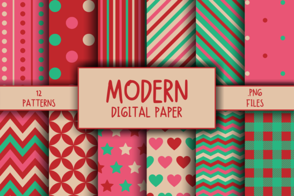 Download Modern Pattern Digital Paper - Modern Collection
